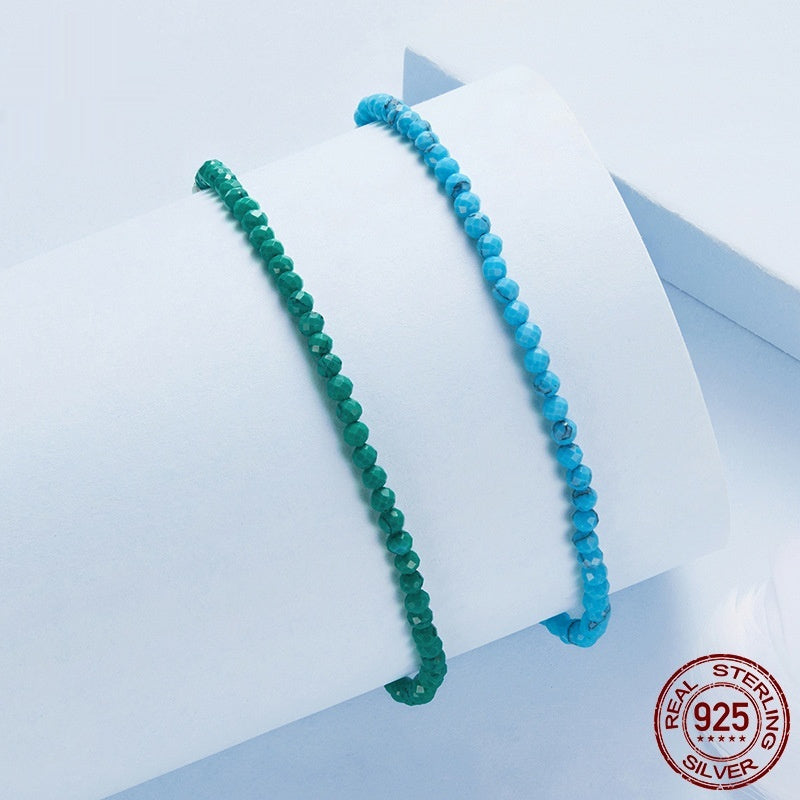 Fashion Turquoise Bracelet Sterling Silver White Gold Plated