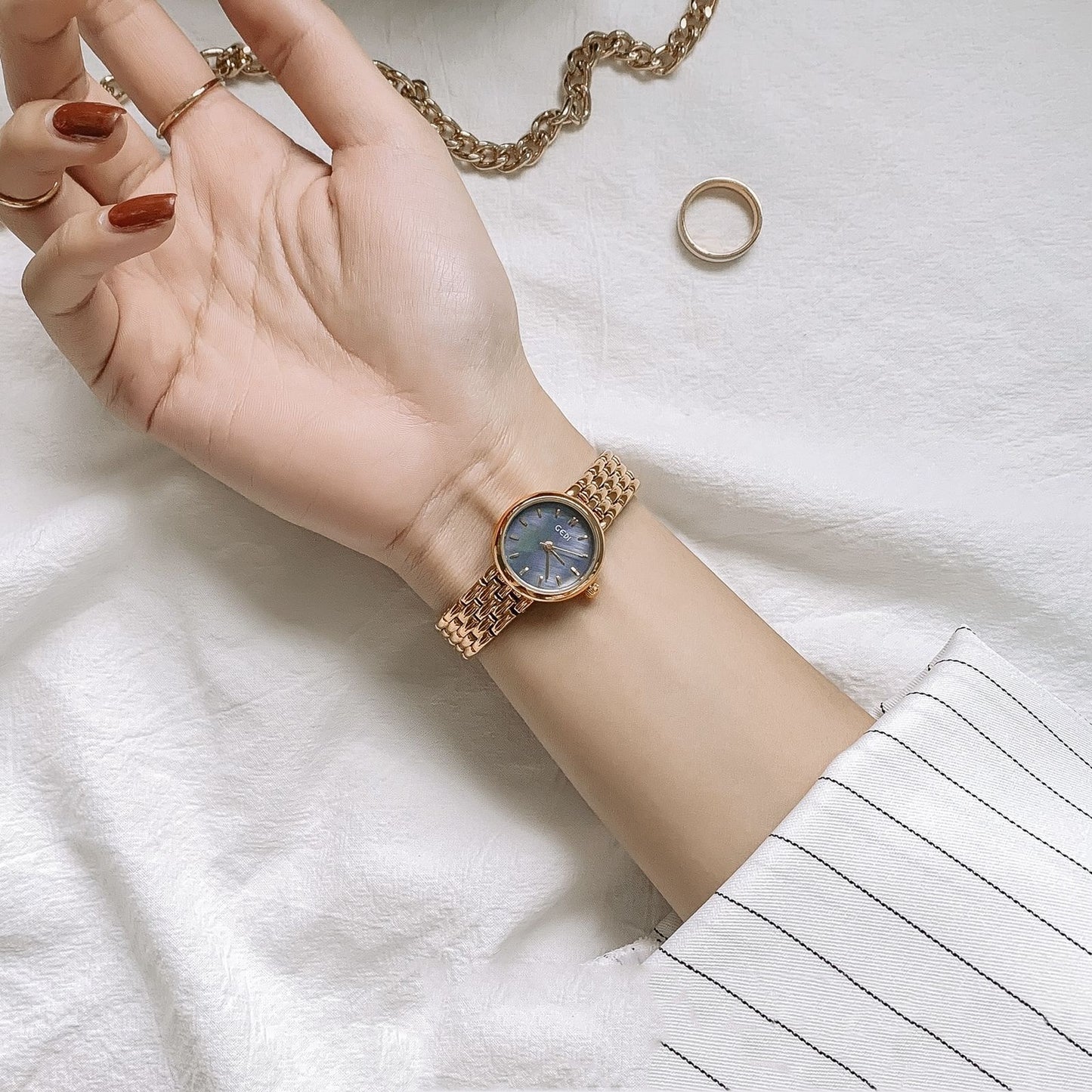 Ins Style Student Small Dial Thin Strap Small Casual All-match Steel Strap Quartz Watch
