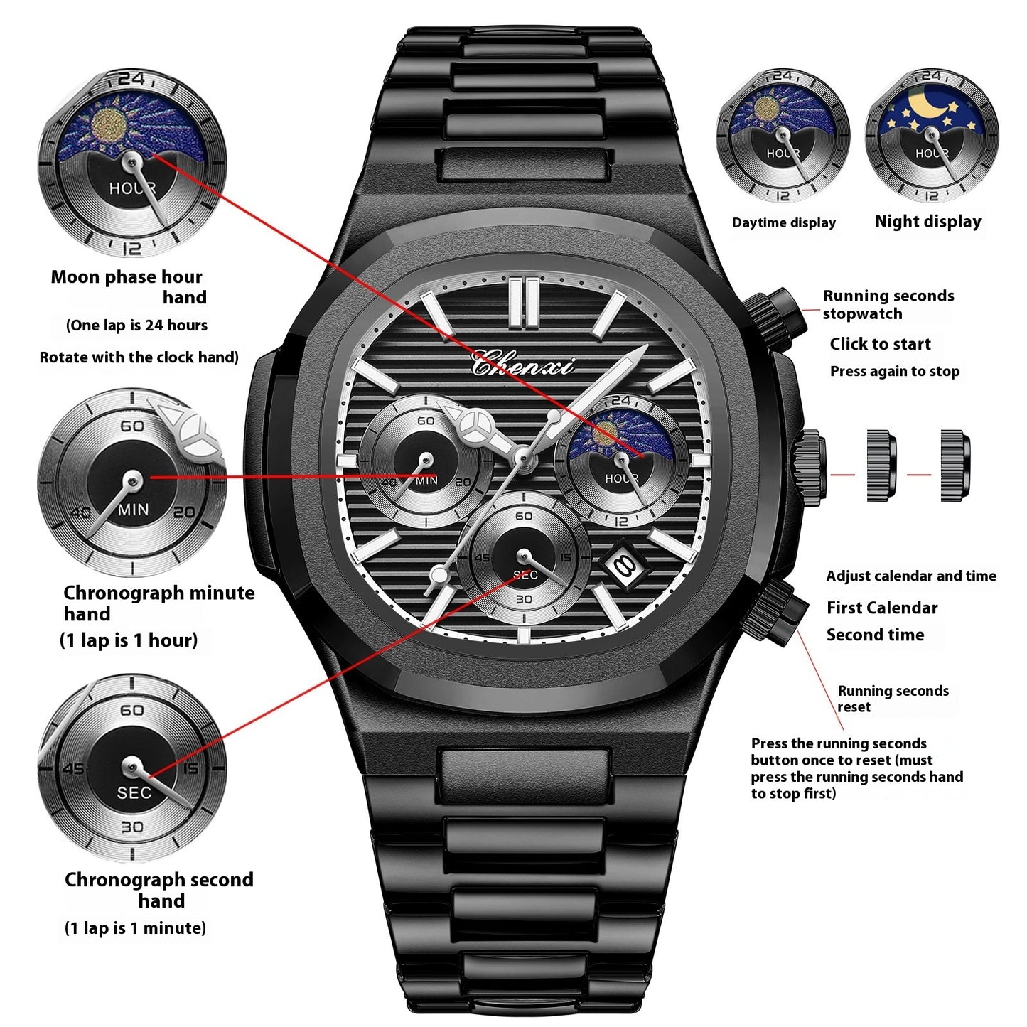 Men's Waterproof Luminous Quartz Watch