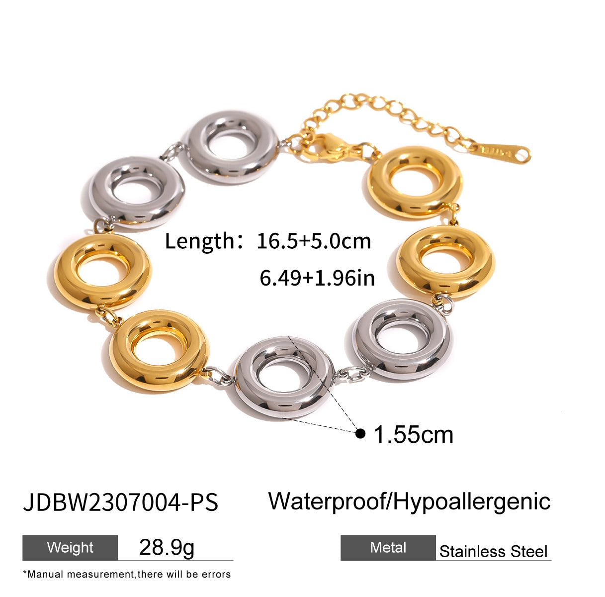 Stainless Steel Gold And Silver Contrast Color Ring Pendant Earrings