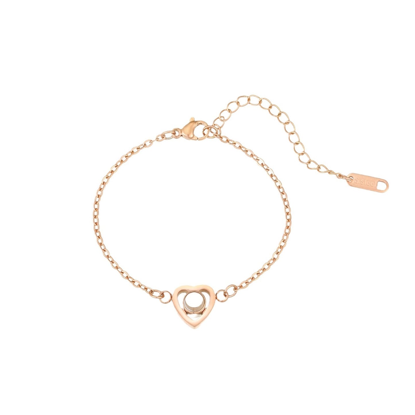 DIY Photo Projection Stone Love Bracelet In Languages