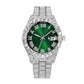 Hot Men's Steel Belt Hip Hop Roman Scale Diamond Quartz Watch