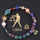 Natural Volcanic Rock Electroplating Twelve Constellations Bracelets