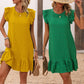Elegant Solid Color Sleeveless Dress Women