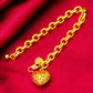 Vietnam Placer Gold Women's Heart Bracelet