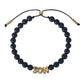 Bubble Letter Bracelet, Natural Stone Name Bracelet