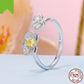 Sterling Silver Phalaenopsis Open Ring Fashion Exquisite And Versatile