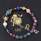 Natural Volcanic Rock Electroplating Twelve Constellations Bracelets