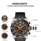 Thin Rubber Strap Quartz Watch Fashion Clock Six-pin Timing Sports Wrist