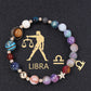 Twelve Constellation Constellation Bracelet Natural Stone Cut Color