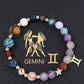 Twelve Constellation Constellation Bracelet Natural Stone Cut Color