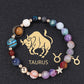 Twelve Constellation Constellation Bracelet Natural Stone Cut Color