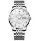 Fashion Quartz Watch Steel Belt Double Calendar Men's Watch Waterproof