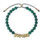 Bubble Letter Bracelet, Natural Stone Name Bracelet