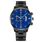 Calendar Steel Belt Quartz Watch Men's Business Men's Watch Three-eye Large Dial