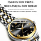 Automatic Mechanical Watch Belt Style Business Waterproof Luminous Internet Celebrity Student Fine Steel
