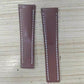22mm 24mm Black Brown Blue Bamboo Grain Cowhide Watch Strap