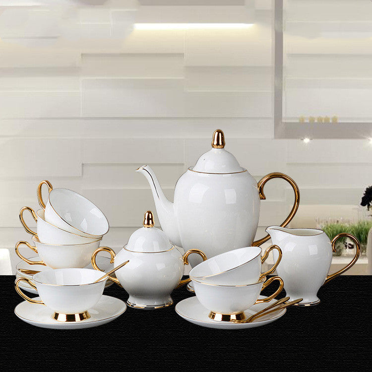 Bone China -paiGoldnted Coffee Cup And Saucer Afternoon Tea Tea Set