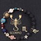 Natural Volcanic Rock Twelve Constellations Bracelets Fashion European And American Style
