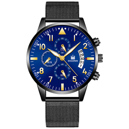 Concept Men's Mesh Strap Calendar Quartz Watch