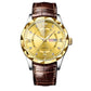 Genuine Leather Men's Waterproof Leisure Fashion Business Men's Student Quartz Watch