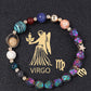 Natural Volcanic Rock Electroplating Twelve Constellations Bracelets