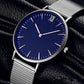 Simple Classic Ultra-thin Roman Scale Steel Mesh Watch