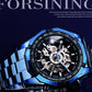 Casual Hollow Blue Plating Automatic Mechanical Watch