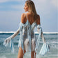 Elegant Sexy Mesh Long Sleeve Dress