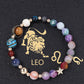 Twelve Constellation Constellation Bracelet Natural Stone Cut Color