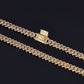 6mm Single Row Full Diamond Cuban Link Chain Zircon Necklace