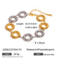 Stainless Steel Gold And Silver Contrast Color Ring Pendant Earrings