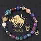 Natural Volcanic Rock Electroplating Twelve Constellations Bracelets