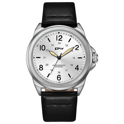 Business Casual Belt Style Waterproof Lightweight Pointer Men's Quartz Watch