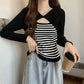 Niche Design Fake Two-piece Thin Top