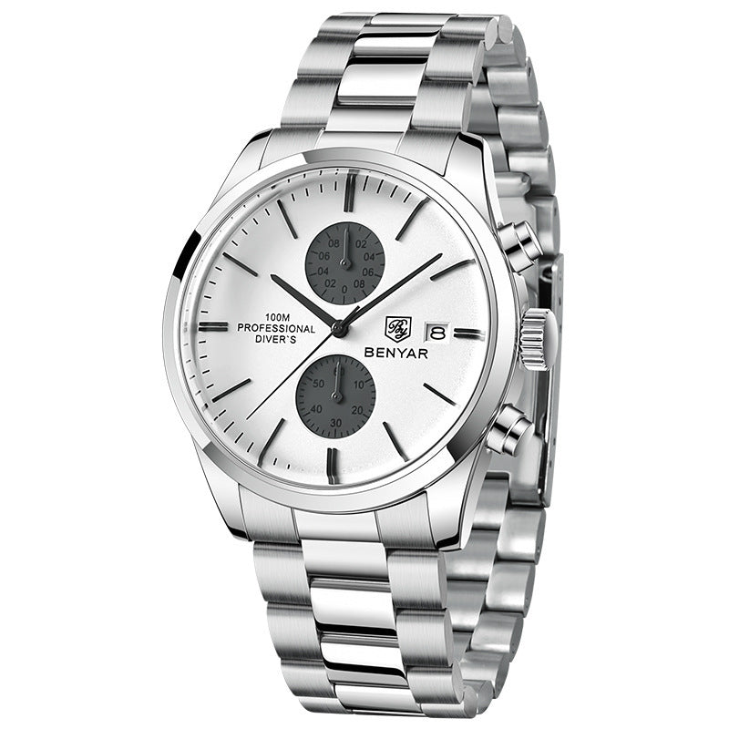Men's Multi-functional Fashion Business Waterproof Quartz Watch