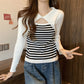 Niche Design Fake Two-piece Thin Top