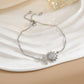 Simple Rotatable Flower Color-preserving Pure Copper Gold-plated Bracelet