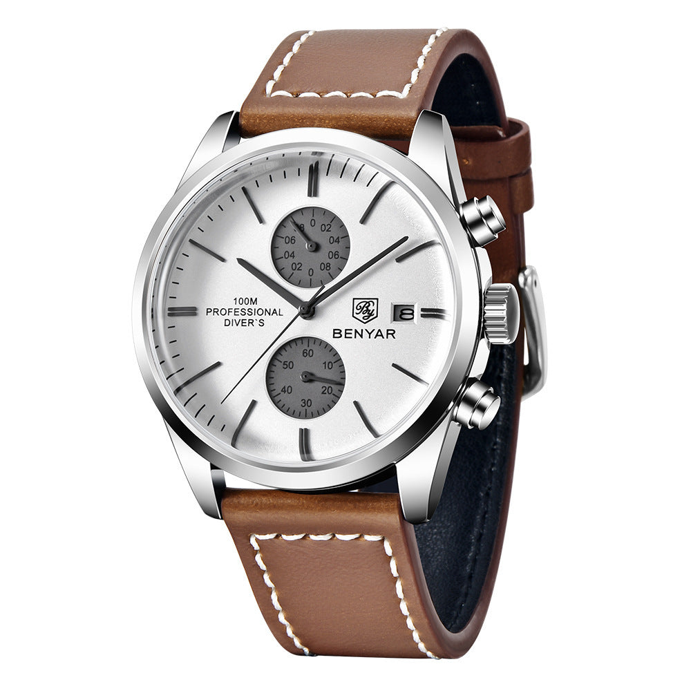 Men's Multi-functional Fashion Business Waterproof Quartz Watch