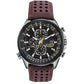 Men's Steel Belt Leather Quartz Full-function Blue Angel Hand Watch