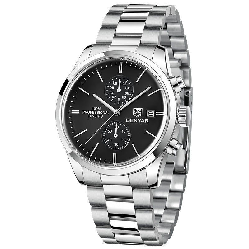 Men's Multi-functional Fashion Business Waterproof Quartz Watch