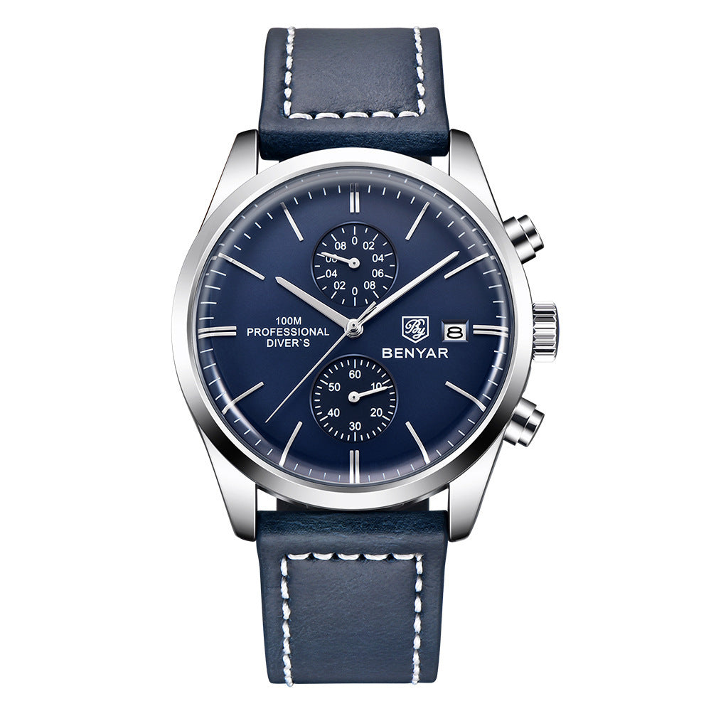 Men's Multi-functional Fashion Business Waterproof Quartz Watch