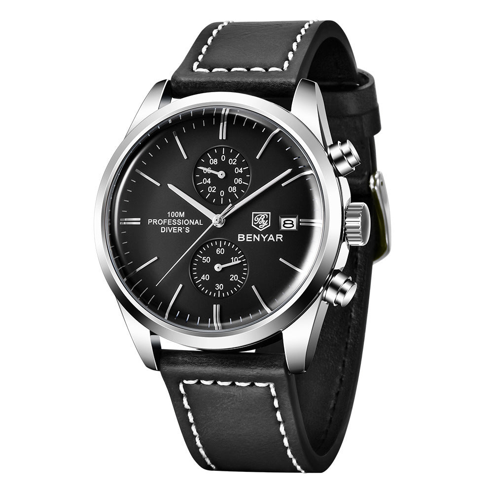 Men's Multi-functional Fashion Business Waterproof Quartz Watch