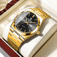 Fashion Stainless Steel Buckle Men's Business Casual Quartz Watch