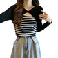 Niche Design Fake Two-piece Thin Top