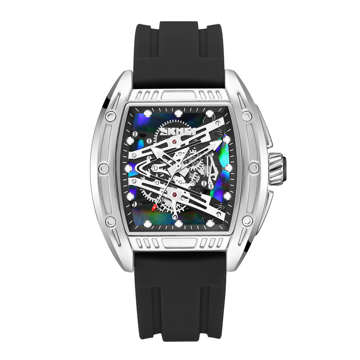 Hollow Sheet Plate Trendy Barrel-shaped Waterproof Luminous Fashion Quartz Watch For Men