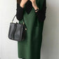 New Mid-length Solid Color Loose-fitting Waistcoat Skirt