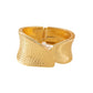 Personalized Hammered Irregular Gold Bracelet For Women