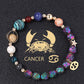 Natural Volcanic Rock Electroplating Twelve Constellations Bracelets