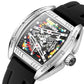 Hollow Sheet Plate Trendy Barrel-shaped Waterproof Luminous Fashion Quartz Watch For Men